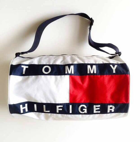 Vintage Tommy Hilfiger White Duffle Bag